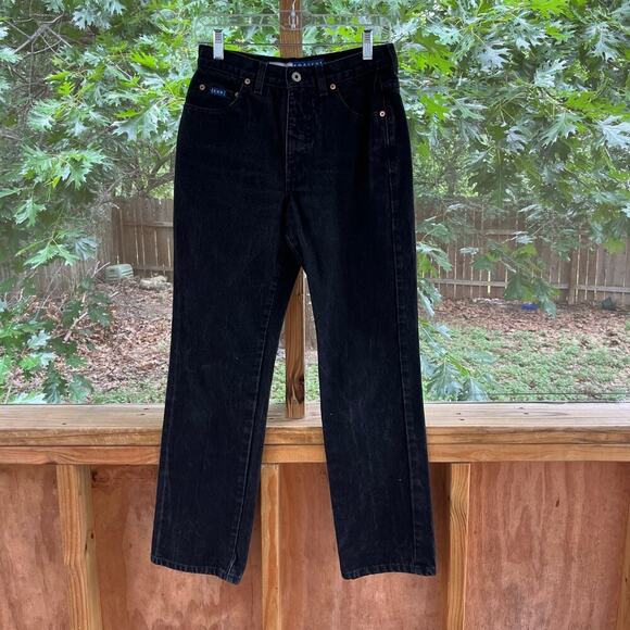 Express Bleus Women's Vintage 90's Era Black Bootcut Jeans Size 5/6 27" Waist - Picture 1 of 10
